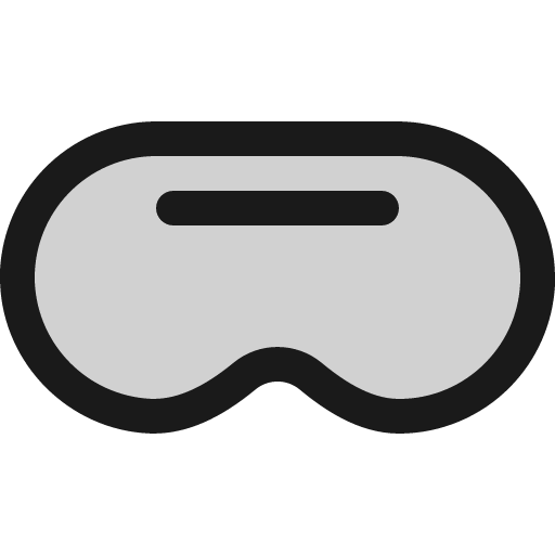 Visor duotone icon, two-tone style, from Phosphor