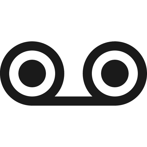 Voicemail fill icon, filled style, from Phosphor