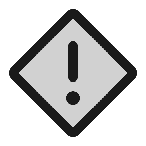 Warning diamond duotone icon, two-tone style, from Phosphor
