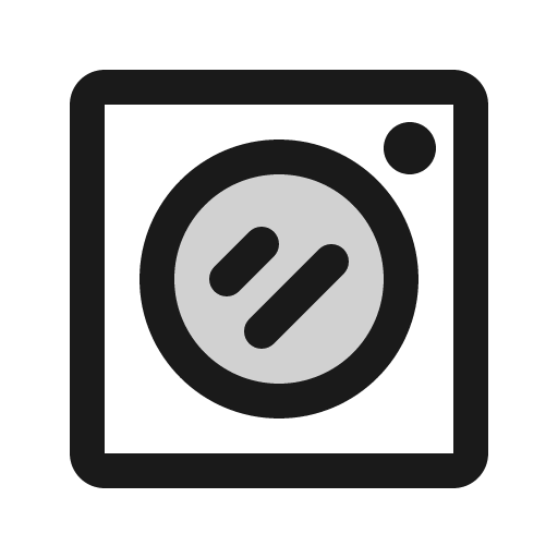 Washing machine duotone icon, two-tone style, from Phosphor