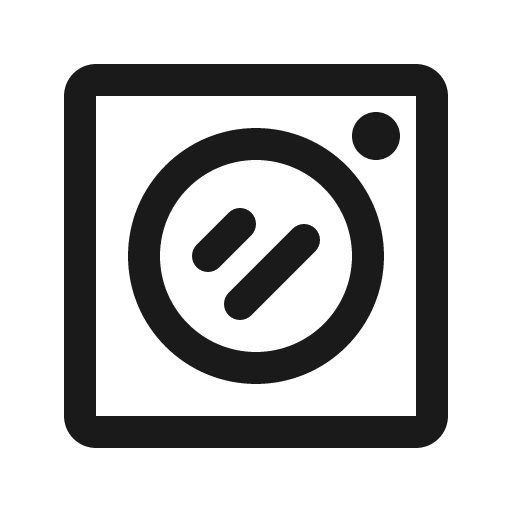 Washing machine icon, solid style, from Phosphor
