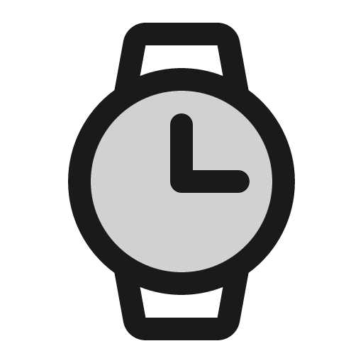 Watch duotone icon, two-tone style, from Phosphor