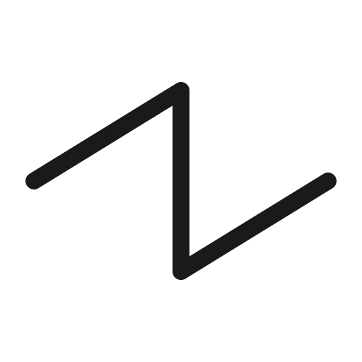 Wave sawtooth light icon, light style, from Phosphor