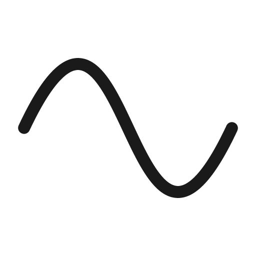 Wave sine light icon, light style, from Phosphor