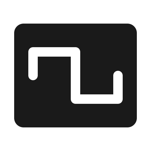 Wave square fill icon, filled style, from Phosphor