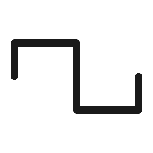 Wave square light icon, light style, from Phosphor