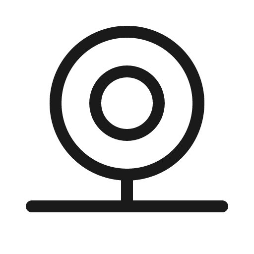 Webcam light icon, light style, from Phosphor