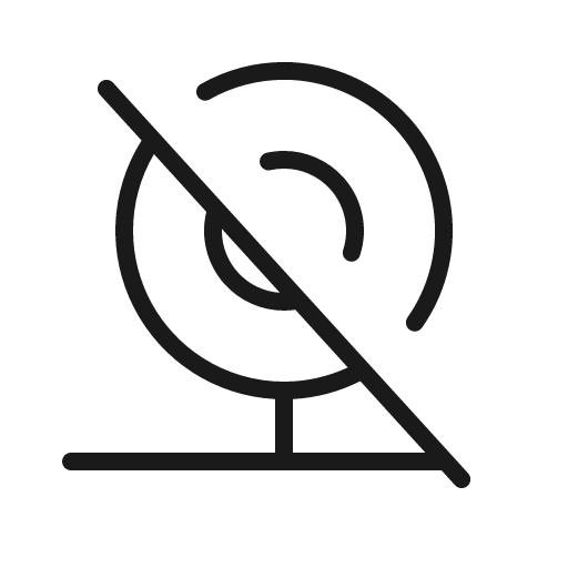 Webcam slash thin icon, thin style, from Phosphor