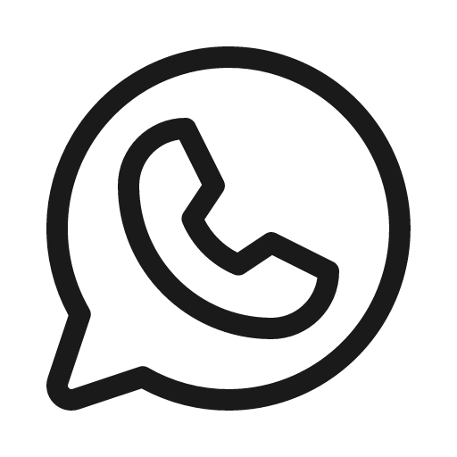 Whatsapp logo light icon, light style, from Phosphor