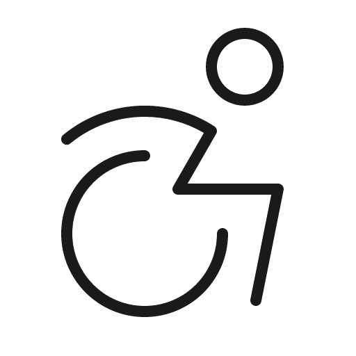 Wheelchair motion thin icon, thin style, from Phosphor