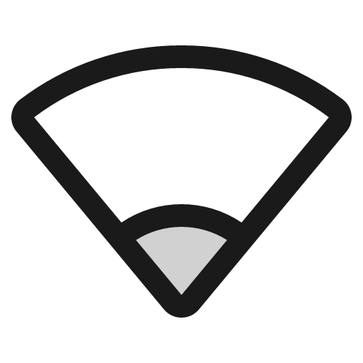 Wifi low duotone icon, two-tone style, from Phosphor