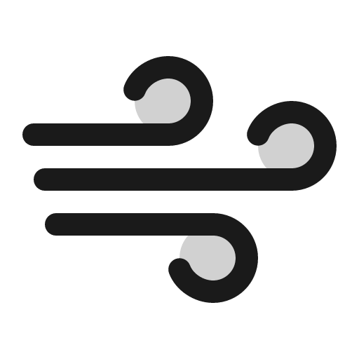 Wind duotone icon, two-tone style, from Phosphor