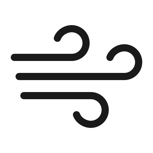 Wind light icon, light style, from Phosphor