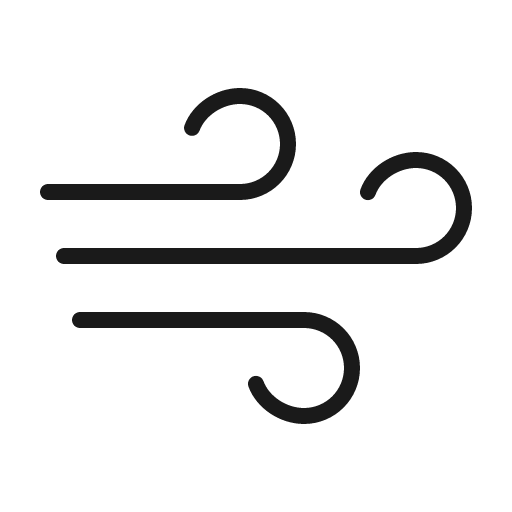 Wind thin icon, thin style, from Phosphor