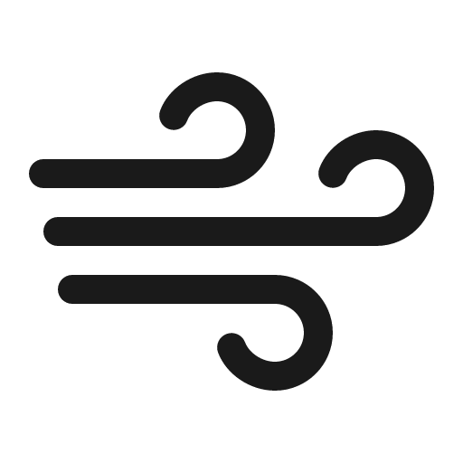 Wind icon, solid style, from Phosphor