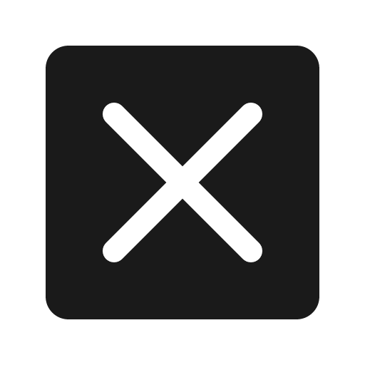 X fill icon, filled style, from Phosphor