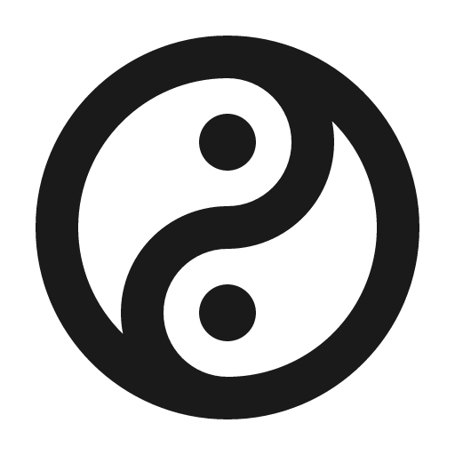 Yin yang bold icon, bold style, from Phosphor