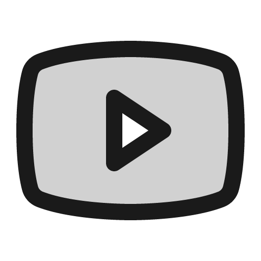 Youtube logo duotone icon, two-tone style, from Phosphor