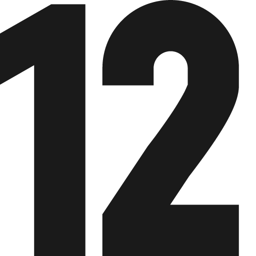 12 icon, solid style, from Pinhead Map Icons