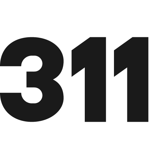 311 icon, solid style, from Pinhead Map Icons