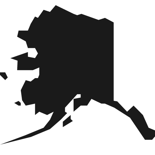 Alaska icon, solid style, from Pinhead Map Icons