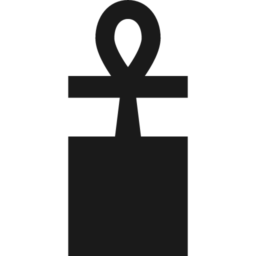 Ankh on square icon, solid style, from Pinhead Map Icons