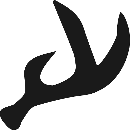 Antler icon, solid style, from Pinhead Map Icons
