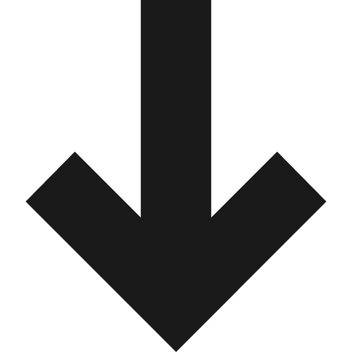 Arrow down icon, solid style, from Pinhead Map Icons