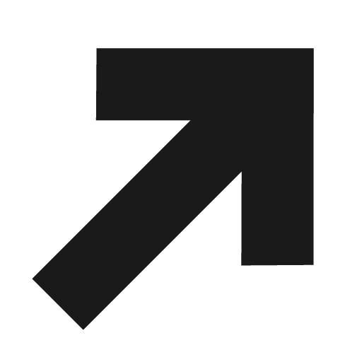 Arrow top right icon, solid style, from Pinhead Map Icons