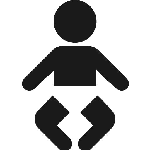 Baby icon, solid style, from Pinhead Map Icons