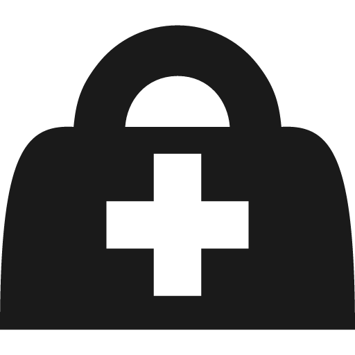 Bag with greek cross icon, solid style, from Pinhead Map Icons