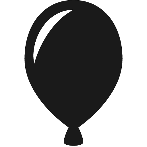 Balloon icon, solid style, from Pinhead Map Icons