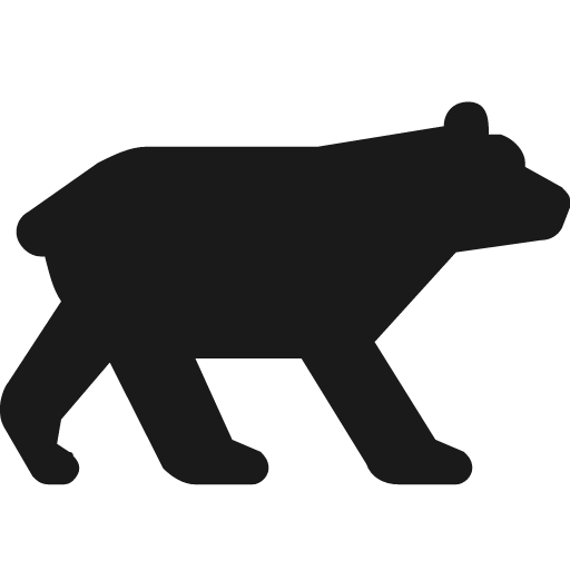 Bear icon, solid style, from Pinhead Map Icons