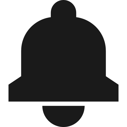 Bell icon, solid style, from Pinhead Map Icons