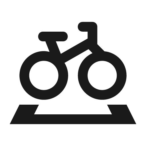 Bicycle on parking line icon, outline style, from Pinhead Map Icons