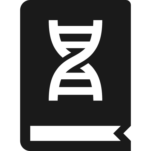 Book with dna icon, solid style, from Pinhead Map Icons