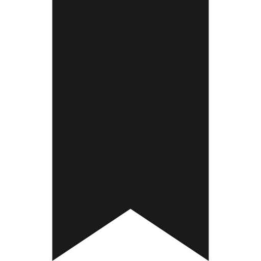 Bookmark icon, solid style, from Pinhead Map Icons