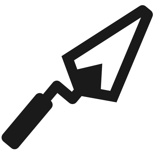 Brick trowel icon, solid style, from Pinhead Map Icons