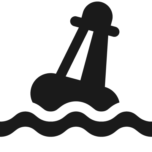 Buoy on water icon, solid style, from Pinhead Map Icons