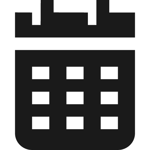 Calendar icon, solid style, from Pinhead Map Icons