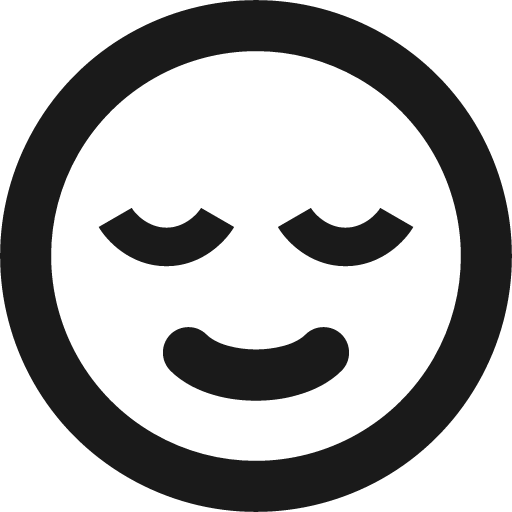 Calm face in circle outline icon, outline style, from Pinhead Map Icons