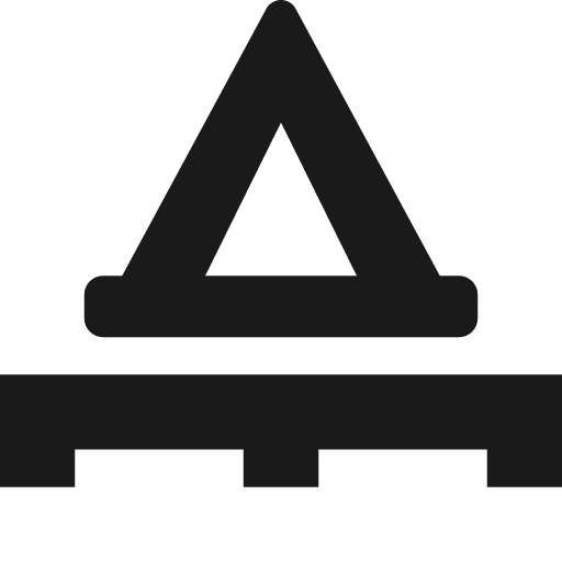 Campsite on platform icon, solid style, from Pinhead Map Icons
