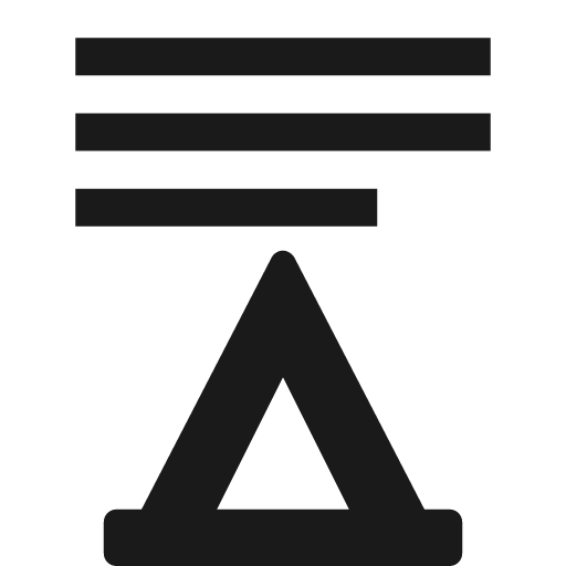 Campsite under paragraph icon, solid style, from Pinhead Map Icons