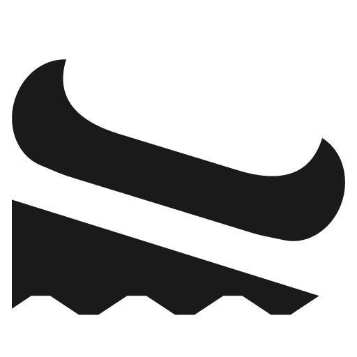 Canoe on ramp on water icon, solid style, from Pinhead Map Icons