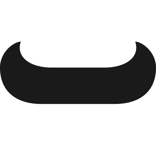 Canoe icon, solid style, from Pinhead Map Icons