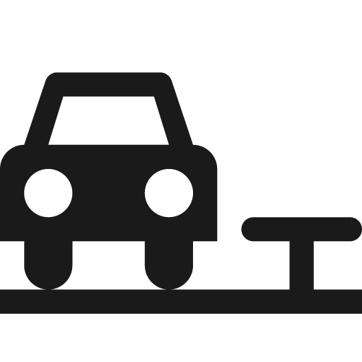 Car beside bench on ground icon, solid style, from Pinhead Map Icons
