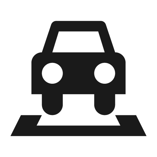 Car on parking line icon, outline style, from Pinhead Map Icons