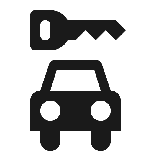 Car under key icon, solid style, from Pinhead Map Icons