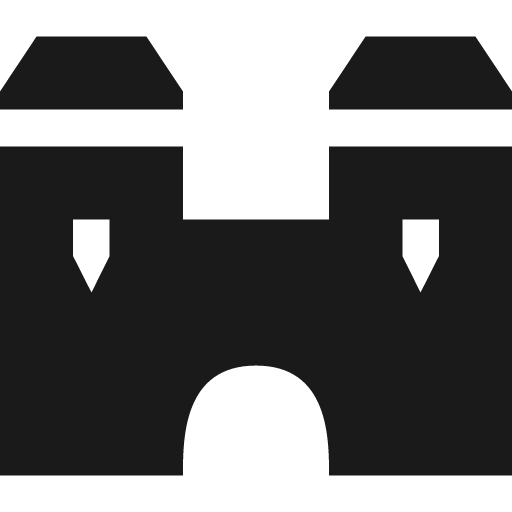 Castle icon, solid style, from Pinhead Map Icons