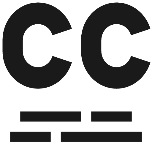 Cc uppercase above caption icon, solid style, from Pinhead Map Icons